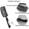 ZMD 2Pack Curved Vented Hair Brush, Detangling Brush Boar Bristle Hair Brush Professional Vent Styling Brush for Women/Men Wet Dry Long Curly Thick Straight Hair (Pink & Black)