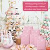 Cholemy 200 Pcs Winter Snowflake Treat Bags Christmas Gift Bags with Snowflake Sealing Stickers Small Winter Paper Goodie Bags for Holiday Xmas Party Favors(Pink Background, White Snowflake)