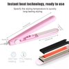 Mini Curling Iron Mini Hair Straightener and Curler 2 in 1 Portable Travel Hair Straightener for Short Hair Hair Styling Tools (Black)