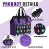Sweetude 2 Pcs Bingo Dauber Bag Tote Bag Handle and Zipper Bingo Bag with 6 External Pockets and 3 Internal Pockets(Purple)