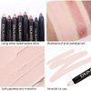 Kaely 2Pcs Cream Eyeshadow Sticks Set for Eyes Waterproof,Rose Shimmer & Desert Matte Eye shadow Stick Pencil Pen Bulk sombras en crema para ojos 27+28