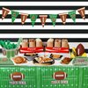 Football Party Supplies Football Touchdown Game Day Accessory Including Plates, Cups, Napkins, Tableware, Tablecloth, Banner, Serves 20