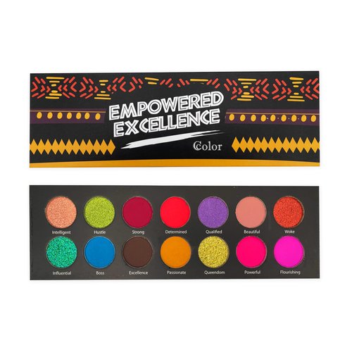 Ccolor Cosmetics Empowered Excellence, 14-Color Eyeshadow Palette, Highly Pigmented, Long-Wearing, Easy-to-Blend, Pink, Mauve, & Neutral Eye Shadow, Professionally Formulated Eye Makeup