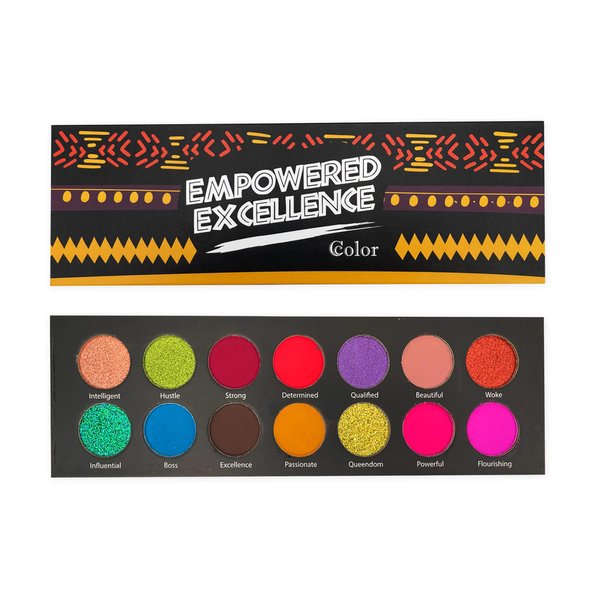 Ccolor Cosmetics Empowered Excellence, 14-Color Eyeshadow Palette, Highly Pigmented, Long-Wearing, Easy-to-Blend, Pink, Mauve, & Neutral Eye Shadow, Professionally Formulated Eye Makeup