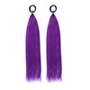 NOTICEME Violet Purple Ponytail Extension with Hair Tie, Crazy Hair Day Accessaries Colored Hair Extensinos for Kids, Festival Rave Hair Extensions, Kids Ponytail Extension 2 Packs 18 Inch