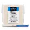 ForPro Professional Collection O-Files Replaceable File System, White, 100 Grit, Manicure Nail File Refills, 3.9” L x .6“ W, 50-Count