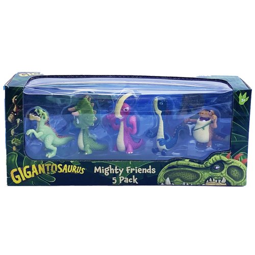 Gigantosaurus: Mighty Friends - 5 Pack - Mini 2" Figures (Giganto-Bill-Rocky-Mazu-Tiny), Dinosaur Toy Miniatures, Dino Action Figures, Kids Ages 3+
