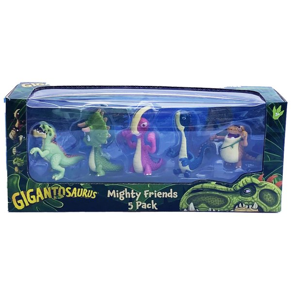 Gigantosaurus: Mighty Friends - 5 Pack - Mini 2" Figures (Giganto-Bill-Rocky-Mazu-Tiny), Dinosaur Toy Miniatures, Dino Action Figures, Kids Ages 3+