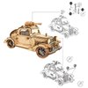 ROBOTIME 3D Wooden Puzzles Car DIY Model Kits to Build Wooden Model Vintage Car Craft Gift for Collection Lover