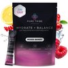 PURE TRIBE Electrolytes Powder Packets - Sugar Free Hydration Powder Drink Mix Loaded with 6 B Vitamins & Minerals - Energy Drink Powder for Muscle & Mood Support - Mixed Berry Flavor - 30 Servings