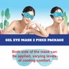 USA Merchant - 2PCs Cold & Hot Eye Therapy Mask, Cooling Eye Mask for Dry Eyes, Headaches, Eye Stress, Dark Cicles, Reusable Cold Compress and Refresh (2 PK Eye Mask)
