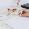 Rose Gold Staples Remover 1 Pack Clear Acrylic Body Steel Jaws Staple Puller Removal Tool for Dress Up Home Office School Desk Accessories Gift (1 Pack, Rose Gold)