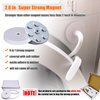 Front Load Washer Door Prop and Stopper - Magnetic Washing Machine Door Holder with 2.6-Inch Magnet Base, Removable Washer Door Stopper Keep Washer Door Open to Prevent Odors (White)