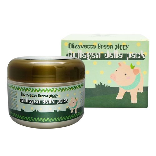 Elizavecca Green Piggy 50% Collagen Cream 100g - Volume Up Face Cream | Repair Water Cream | Big ...