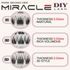 PARK SUNG HEE MIRACLE LASH DIY False Eyelashes, Lash Clusters, Lengthening Wisps 9mm-16mm Contact Lens Friendly, Easy to Apply, Reusable Strip Lashes (E5-280, 11mm), Black