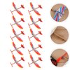 NUOBESTY 10Pcs Rubber Band Powered Aircraft Airplane Model Wood Airplane Kits Throwing Glider Airplane Toy for Outdoor Sports Toy ＆ Kids Toys
