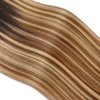 DIYOMO Seamless Hair Extensions - Real Human Hair,Human Hair Extensions Clip in Hair Extensions 120g 7pcs PU Clip In Hair Extensions Real Human Hair 14Inch P216 Dirty Blonde to Caramel Blonde