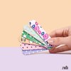 ZMOI 6 Pieces Colorful Girly Mini Emery Nail Files + 6 Pairs Heart Design Toe Separators Manicure/Pedicure Kit Kid Spa Party (Pack of 1)