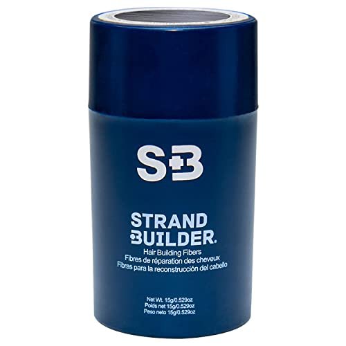 Strand Builder Hair Fibers for Thinning Hair and Hair Loss, Natural Keratin Hair Building Fibers, Undetectable Hair Thickener for Men or Women, 15g (Grey)
