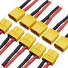 Blomiky XT60H 5 Pairs Female and Male 14AWG Silicon Wire Extention Deans XT60 Plug Connector for RC Cars Drone Lithium Battery XT60 Plug 5
