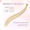 KiiKiiGirl Virgin Remy I Tip Hair Extensions Human Hair Blonde Highlight Golden Blonde Real Itip Human Hair Extensions 18Inch Pre Bonded I Tips Human Hair Extensions Blonde For Women 30G/Pack