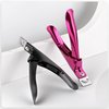 GAOY Acrylic Nail Clippers, Professional Stainless Steel Edge Cutter for False Nail Tips Poly Nails Fake Artificial Nails, Salon & Home Use Nail Art Accessories Sharp Blade Clip Manicure Tool, Plum