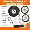 DPD 4392065 Dryer Repair Roller Kit 341241 Drum Belt 691366 Idler Pulley 349241T Roller for Whirlpool Kenmore Maytag, Replaces 26000279436, 279435, 279436, 279708, 279708MS, 279709