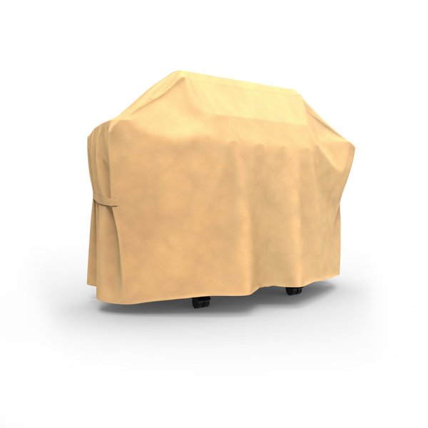 Budge P8005SF1 All Seasons Grill Cover Lightweight, UV-Resistant, Fits Grills 65" Wide, Tan
