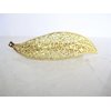 Gold or silver leaf hair clip clamp barrette (Primary color: Gold)