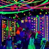 880feet Blacklight Party Streamer Decorations 8 Rolls Glow Crepe Paper UV Reactive Fluorescent Neon Paper Streamers Glow Party Supplies and Decorations for Wedding, Birthday, Neon Party, Fiesta Party