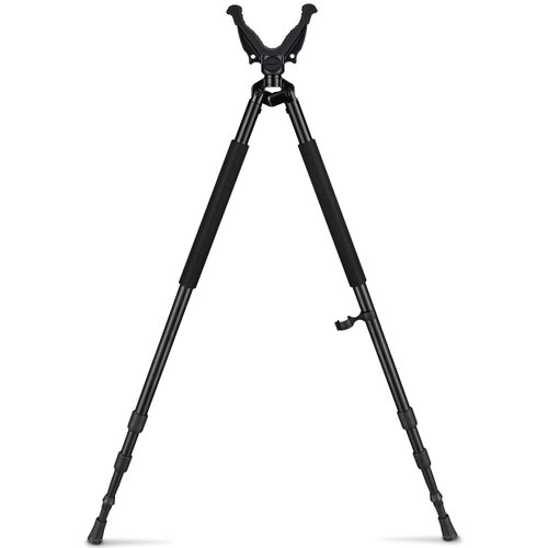 Trakiom Hunting Bipod, Shooting Tripod, Adjustable Shooting Bipod with 360° V Yoke Rest, Twist Lock, Lightweight Aluminum Frame, High Density Foam Grip and Spike Feet