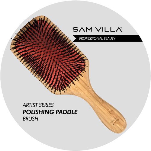 Sam Villa Artist Series Polishing Wooden Paddle Brush For Hair Styling