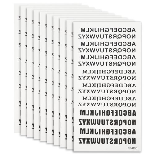 ZZXLLRO 10 Sheets Custom Temporary Tattoos, Self-adhesive Fake Letters Stickers, Waterproof Black...