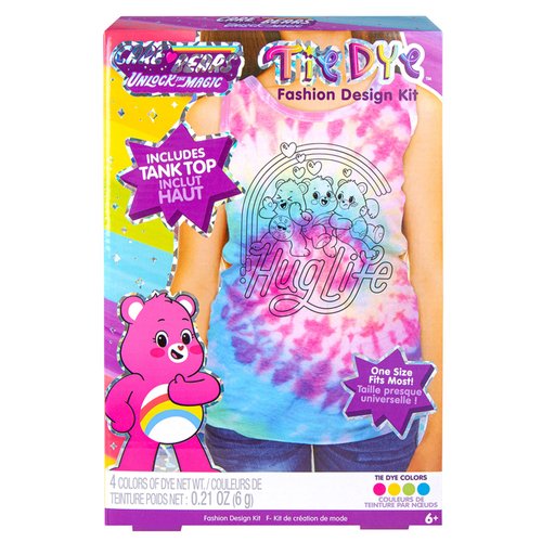 Fashion Angels Care Bears Tie Dye Kit- DIY Tank Top Set, Includes Non-Toxic Dyes, Tank Top, Gloves, Elastic Bands, Just Add Water, Recommended for Ages 6 and Up, Multi (42204)