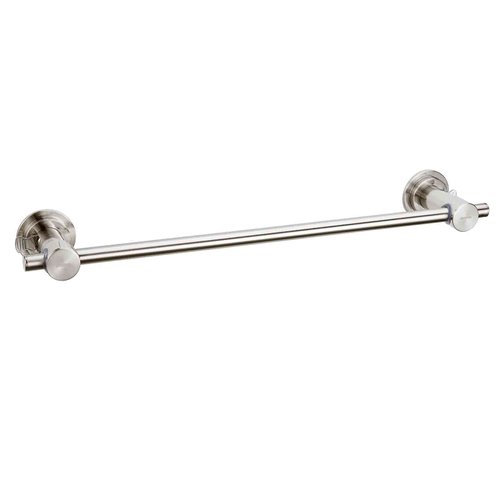 BOPai 24 inch Vacuum Suction Cup Towel Bar, Removeable Shower Mat Rod Shower Door Adhesive Towel Bar Suction Towel Rack, Brushed Nickel