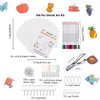 Shrink Plastic Sheet Kit, 166 Pcs Shrink Art Kit Include 10Pcs Shrink Film Paper and 8 Pcs Shrinky Art Paper with Pattern, Hole Punch, Keychains Accessories and Pencils for Kids Creative Craft