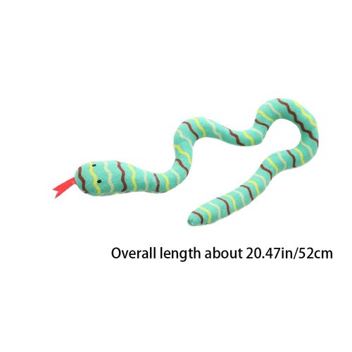 WonMaiDangGX Cat Catnip Toy Carton Snake Shape Cat Toy Comfortable Soft Interactive Toy for Cats Dogs Rabbits