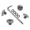 Guuun Grips Screws for Sig sauer P226, P228, P229, 4 O-Rings, Torx Key, 4 Stainless Steel Fancy Screws Silver
