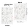 FeteBeauty 1pc White Tiny Tattoo Fake Skin Silicone Double Side Printing Mini Tattoo Practice Pad with Light Gray Outline for Tattoo Practice (1pc White Tattoo Skin)