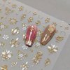 Gold Nail Art Stickers Golden Totem Nail Decals 3D Bronzing Self-Adhesive Nail Art Supplies Luxury Design Hollow Totem Flower Nails Adhesive Sliders for Women Girls DIY Manicure Nail Art Decorations
