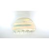 Generic Clear frosted white spotted iridescent hair claw clip