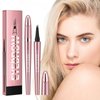 Eyebrow Pencil Eyebrow Microblading Pen - 4 Tip Microblade Eyebrow Pencil - Eye Makeup Eyebrow Pen with Waterproof, Smudge-proof and Long Lasting, Eyebrow Makeup for Natural Eyebrow Hair - Black
