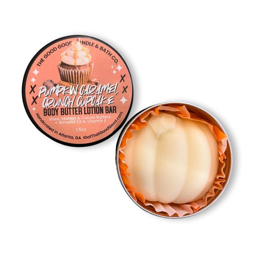Shea Butter Lotion Bar (Pumpkin Caramel Crunch Cupcake) 1.5oz 1.5 Ounce (Pack of 1)
