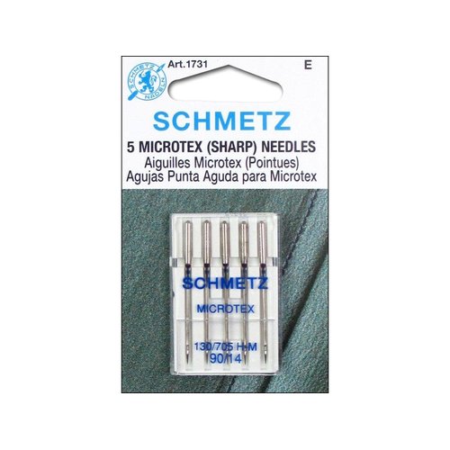 SCHMETZ Microtex (Sharp) (130/705 H-M) Sewing Machine Needles - Carded - Size 90/14