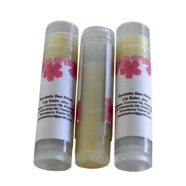 Set 3 Lip Balm, Strawberry, Randalia Bee Hives