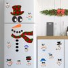 Snowman Face Stickers Snowman Decals Christmas Wall Decals Snowman Faces Decals Refrigerator Wall Stickers Window Cling Decal Lovely Snowman Face Art Wall Decor Christmas Decorations