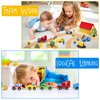 Kipipol 10 PCS Wooden Train Set Accessories, Toddler car Toys, fits Thomas, Brio, IKEA, Melissa and Doug, Stocking Stuffers for Kids, Train Toys Gifts for Toddlers and Kids Ages 4-8 and up