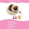 VOLOBE 5 Inches Silicone Hamster, Realistic Toy Hamster as Silicone Piglet Companion with Sleeping Pad Accessories for Kids Boy Girl Birthday Collection Handmade Gift (Brown Hamster)