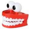 TOYANDONA 4 Pcs Wind-up Chatter Teeth with Eyes,Funny Walking Babbling Chattering Teeth Toys Halloween Novelty Party Favors Gag Gifts for Kids