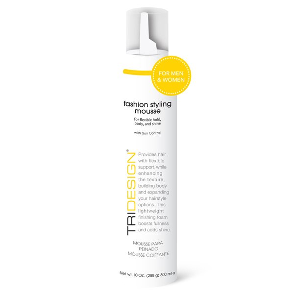 TRI Fashion Styling Mousse - Wavy Hair Volumizer & Curl Tamer with Frizz Control, Shine & Styling Options for Women, Hair Foam - 10 Ounce